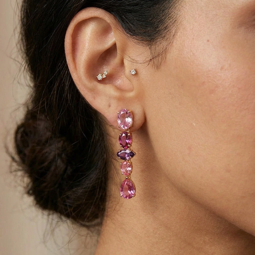 Blush Set (Choker+Earrings)