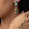 Aqua Set (Handchain+Earrings)